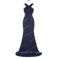 Kate Kasin Halter Deep V-Back Plissé Long Daisy Spandex Navy Blue Evening Prom Robe de fête 8 Taille US 2 ~ 16 KK000118-1